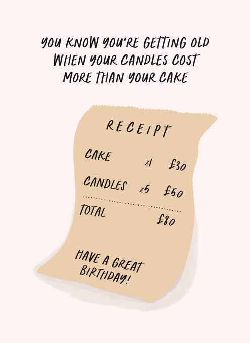 Birthday Receipt | Age Joke
