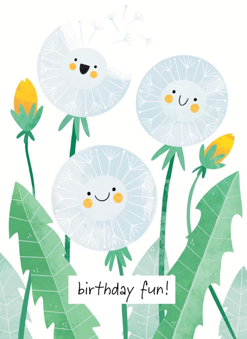 Birthday Dandelions Card