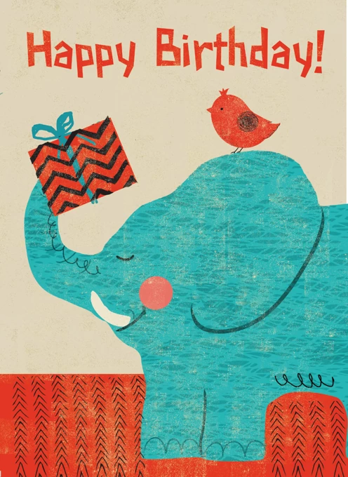 Elephant Happy Birthday