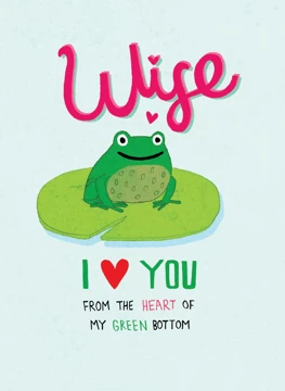 Wife Anniversary Love Frog Card