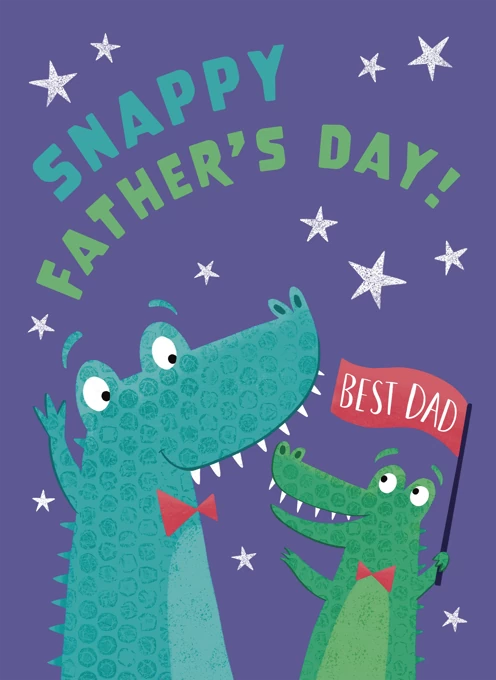 Snappy Fathers Day Crocodile Card