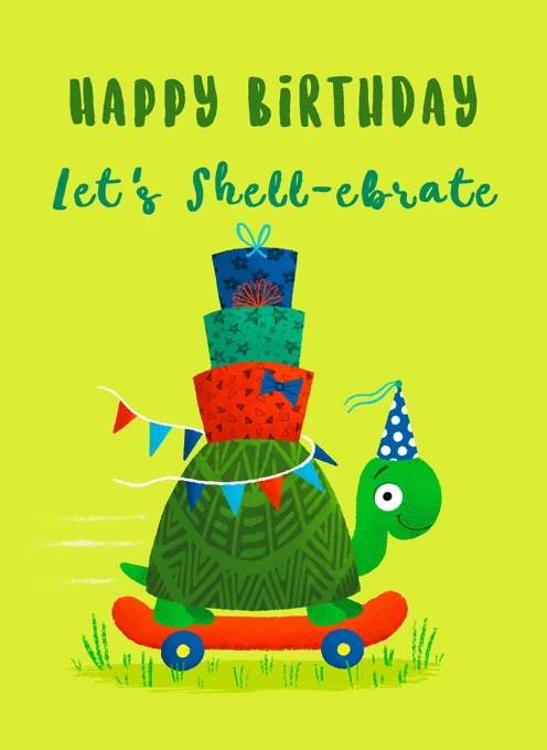 Party Tortoise Shell-ebrate Birthday Card