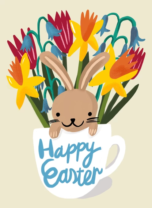 Happy Easter Bunny Cup by Aimee Stevens Design | Cardly
