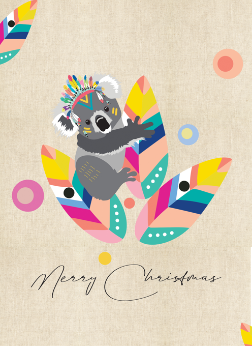 Australian Christmas Card - Koala Christmas