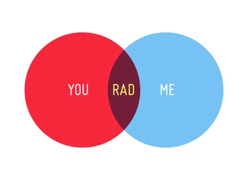 You + Me = Rad, Venn Diagram Velentine