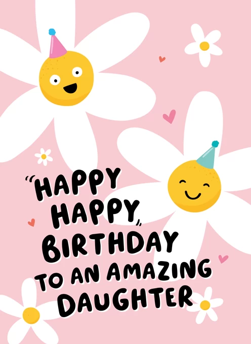 Happy Daisies Daughter Birthday Card