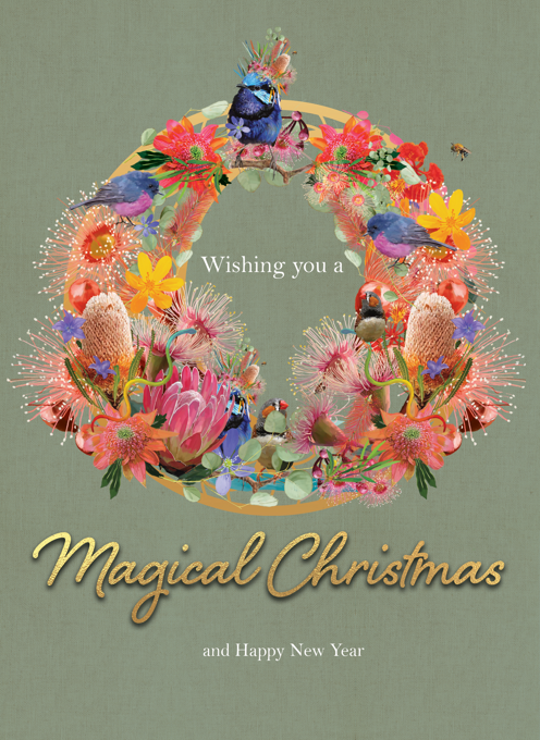 Magical Australiana Christmas Card
