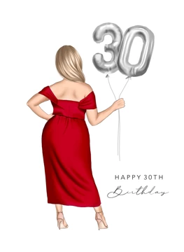 30 Balloons & Red Dress