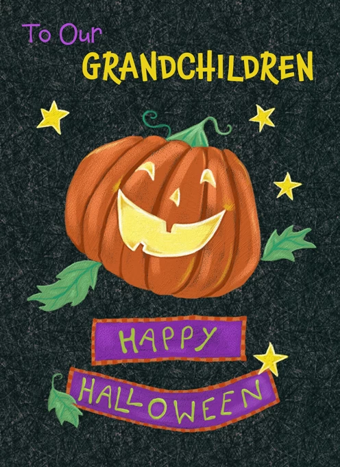 To Our Grandchildren Happy Halloween Pumpkin