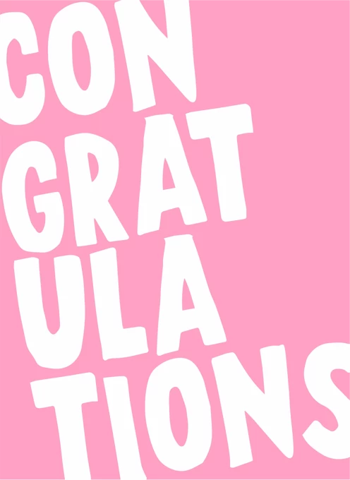 Congratulations In Pink