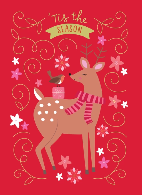 Sweet Deer Holiday Card