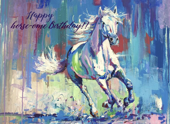 Happy Birthday - Horse