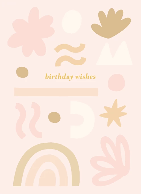 Birthday Wishes Shapes