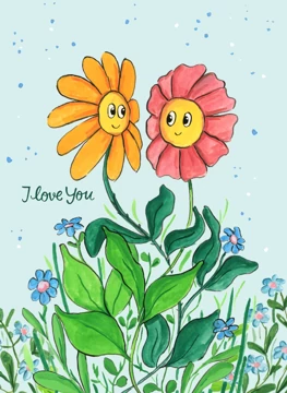 Flower Couple - Love