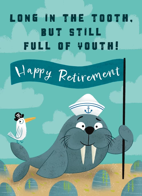 Walrus Retirement Card