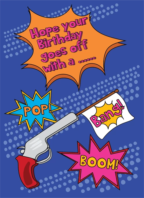 Boom Bang Pop - Pop Art Birthday Card