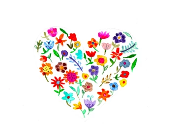 Flowers in a heart