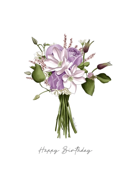 Birthday Bouquet Purple