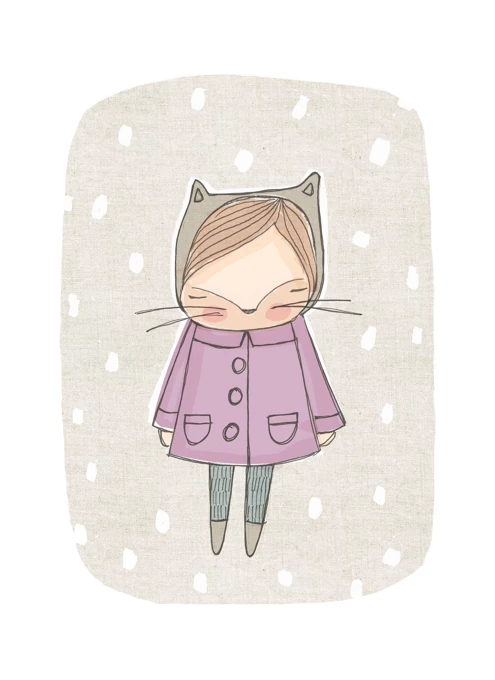 Kitty Cat Purple Coat
