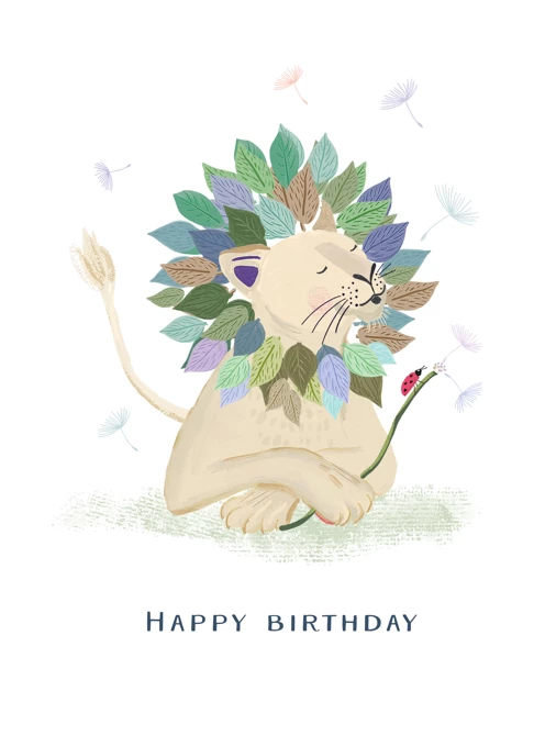 Lioness Birthday Card