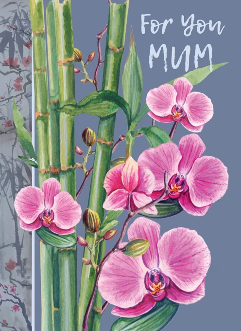 For You Mum, Orchids Card