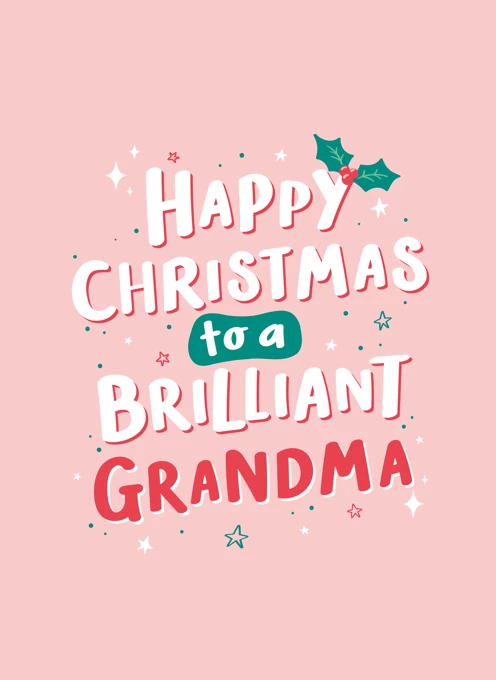 Brilliant Grandma Christmas Card