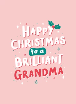 Brilliant Grandma Christmas Card
