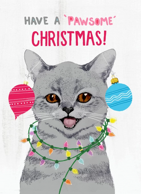 Cat Pawsome Christmas