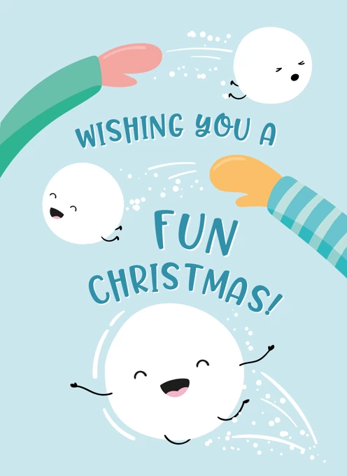 Snowball Christmas Card