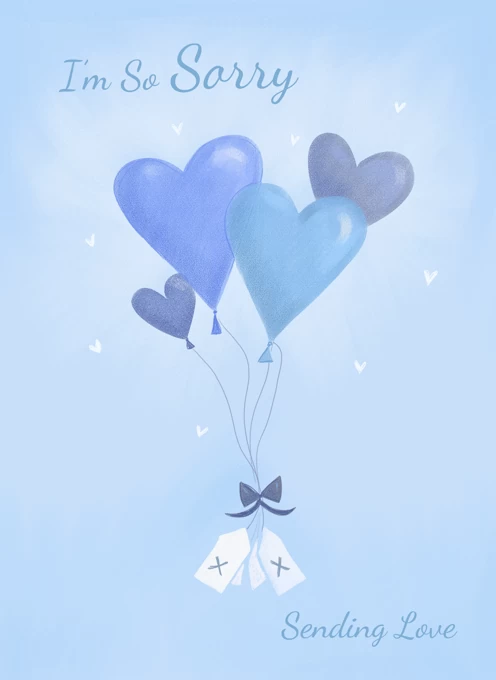 Sorry Blue Heart Balloons