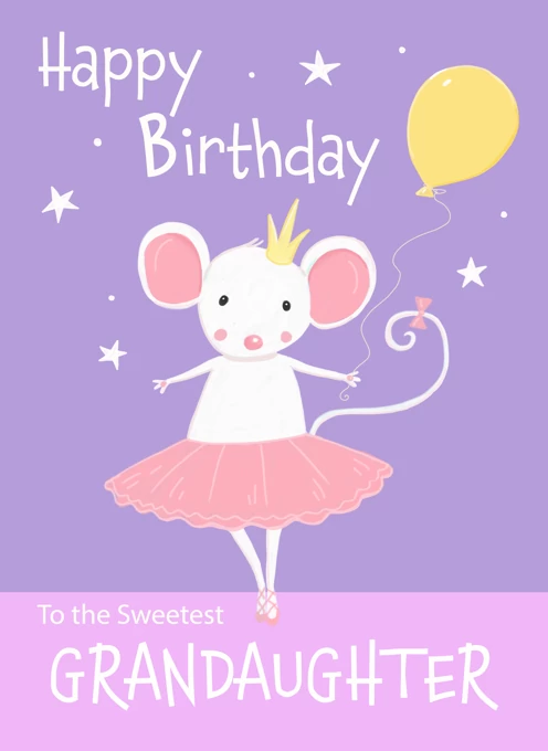 Granddaughter Birthday Ballet Mouse
