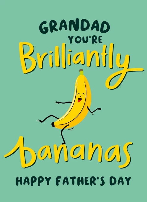 Brilliantly Bananas Grandad Father's Day Card