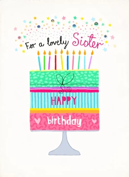 Lovely Sister Birthday Cake