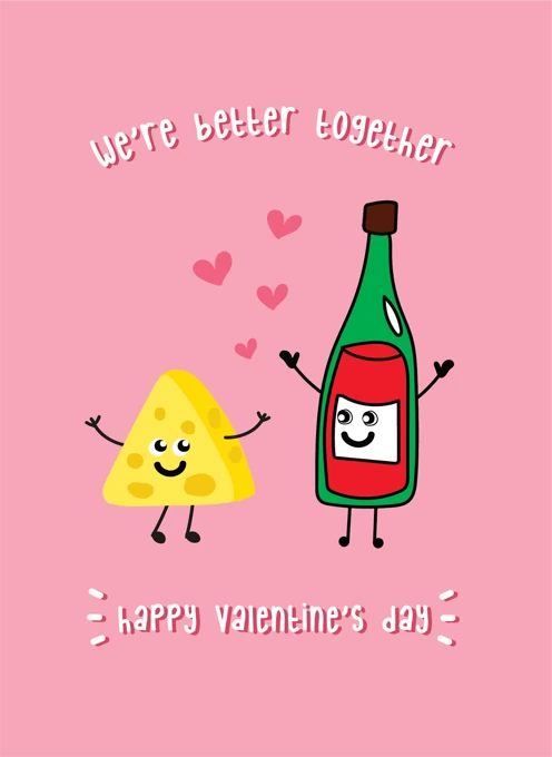 Cheese and Wine Valentine