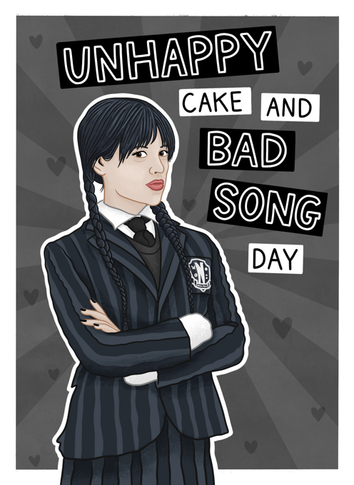 Cake and bad song - Wednesday Addams