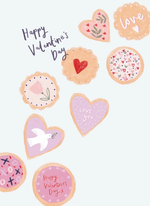 Cute Valentine's Day Biscuit Pattern