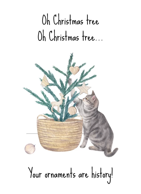 Cat Owners Oh Christmas Tree