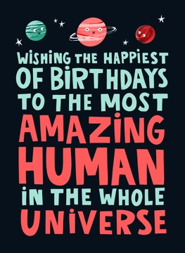 Funny Amazing Human Birthday Card