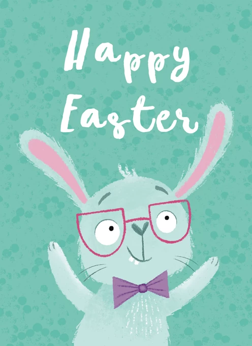 Bunny Happy Easter Card