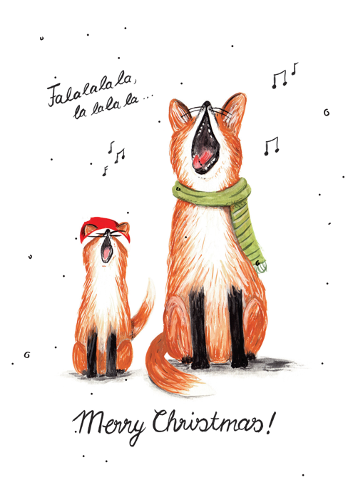 Singing Foxes - Merry Christmas!