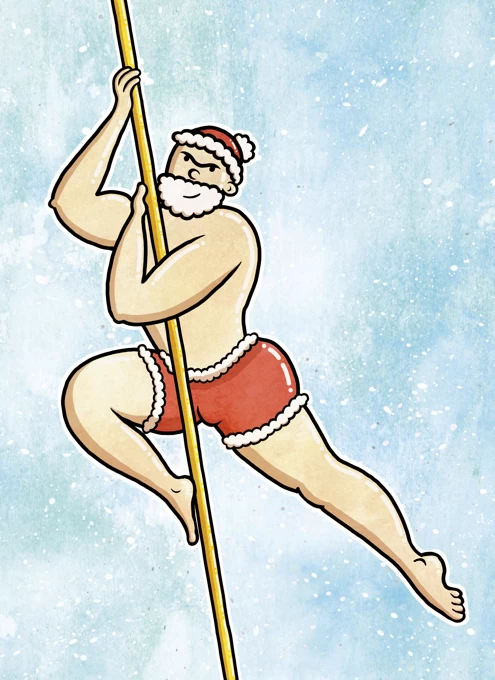 Santa Poledancer