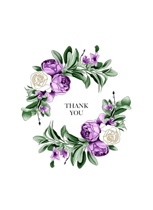 Thank You Floral Wreath