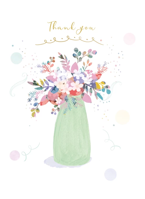 Floral Bouquet Thank You Card