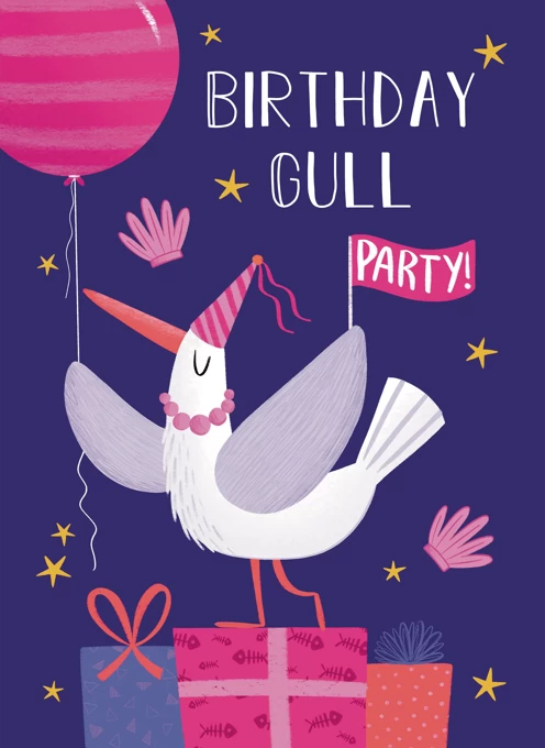 Birthday Gull Seagull Birthday Card