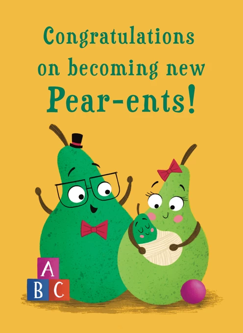 New Pear-ents Funny Pears Card