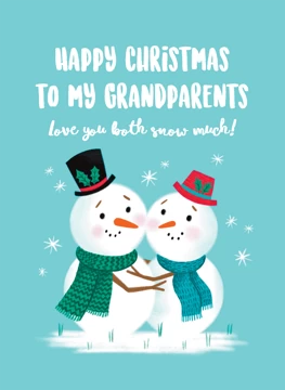 Grandparents snowmen Christmas