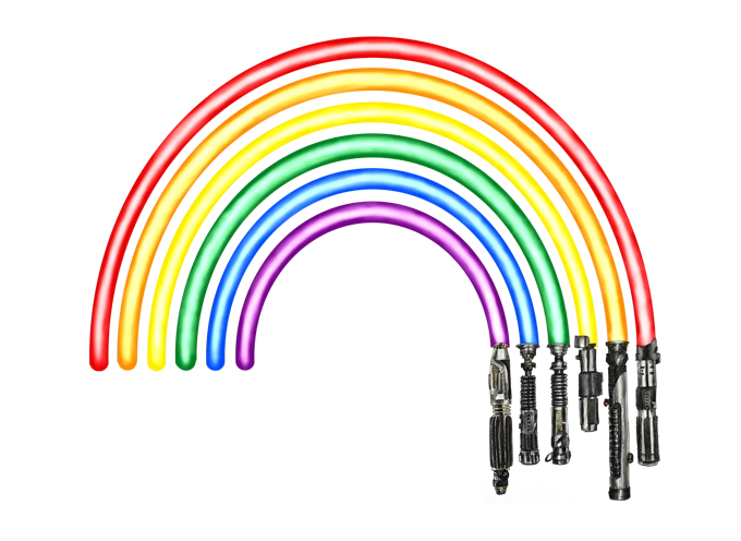 Lightsabers Pride Rainbow