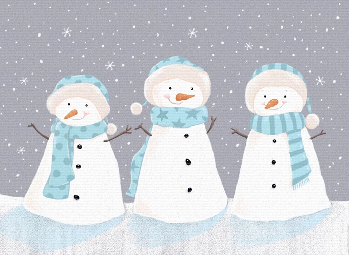 Christmas Soft Snowy Snowmen