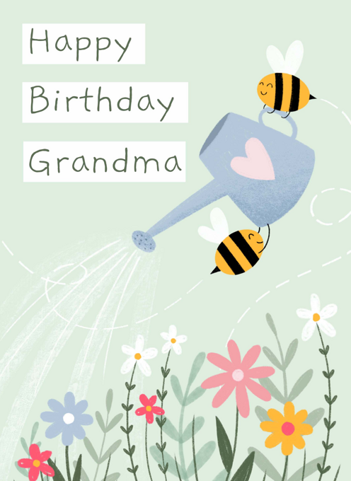Happy Birthday Grandma Bees Gardening