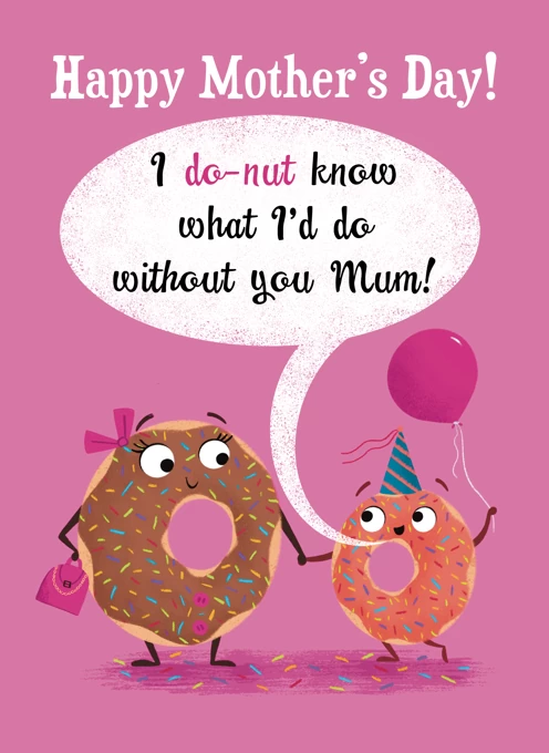Cute Donut Mother's Day Card
